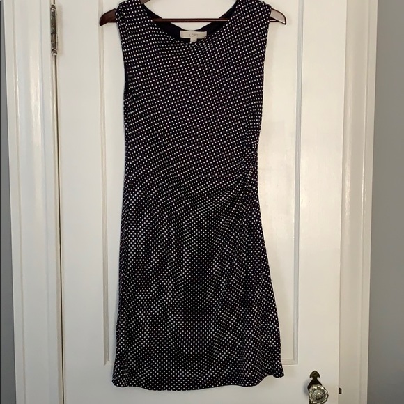 LOFT Dresses & Skirts - LOFT Dress navy polka dot Petite women’s medium